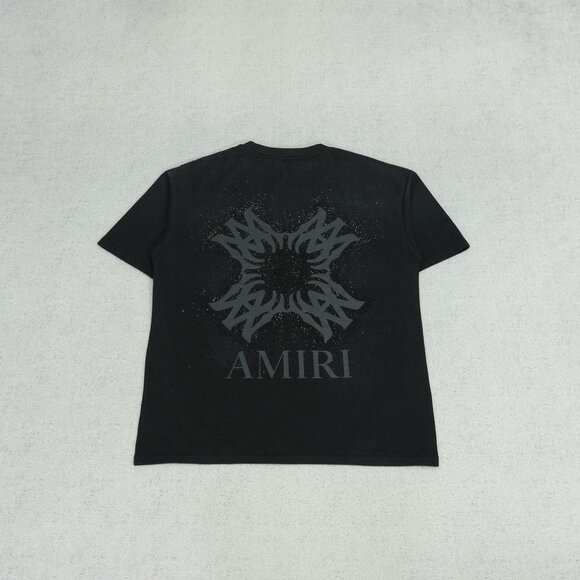 Amiri Black Logo Print T Shirt - Picture 1 of 6